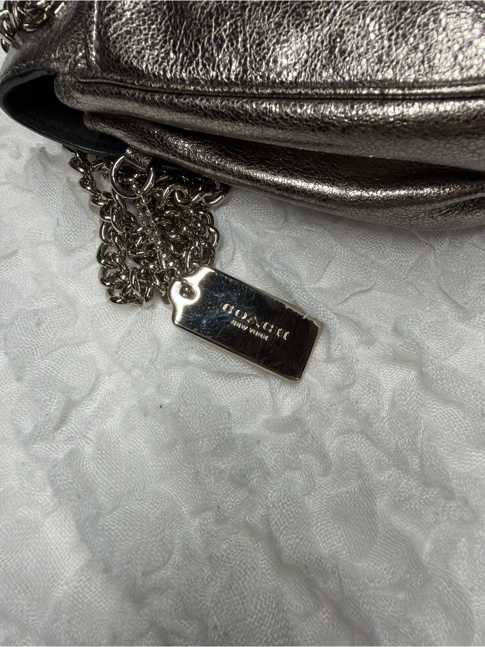 Coach Women's Crinkle Metallic Cassidy Crossbody Bag - Picture 11 of 11